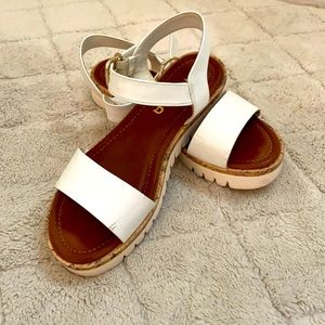 White sandals